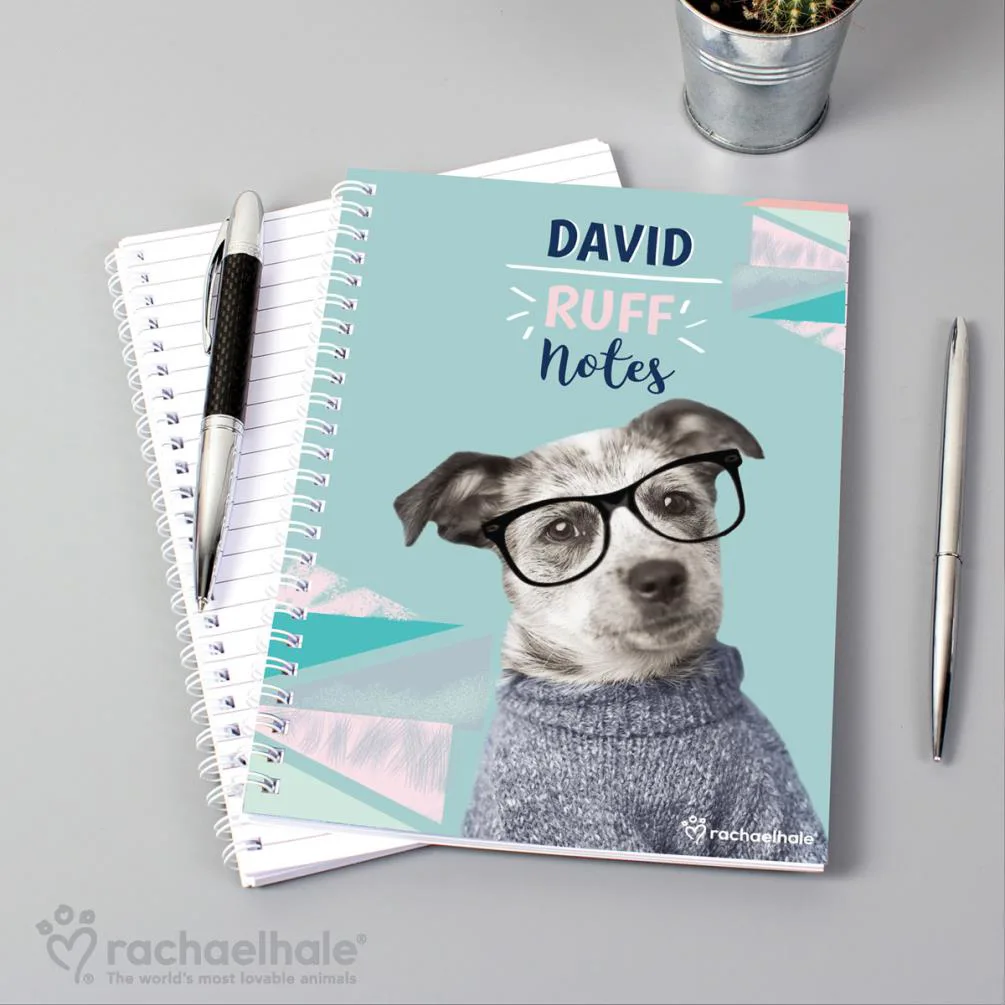 Personalised Rachael Hale Ruff Notes Dog A5 Notebook Extra Image 1
