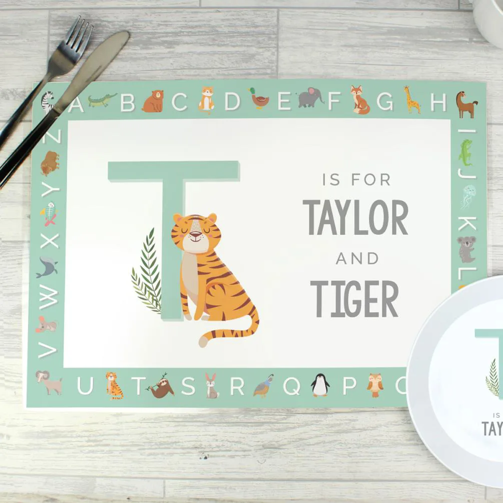 Personalised Animal Alphabet Placemat Extra Image 1
