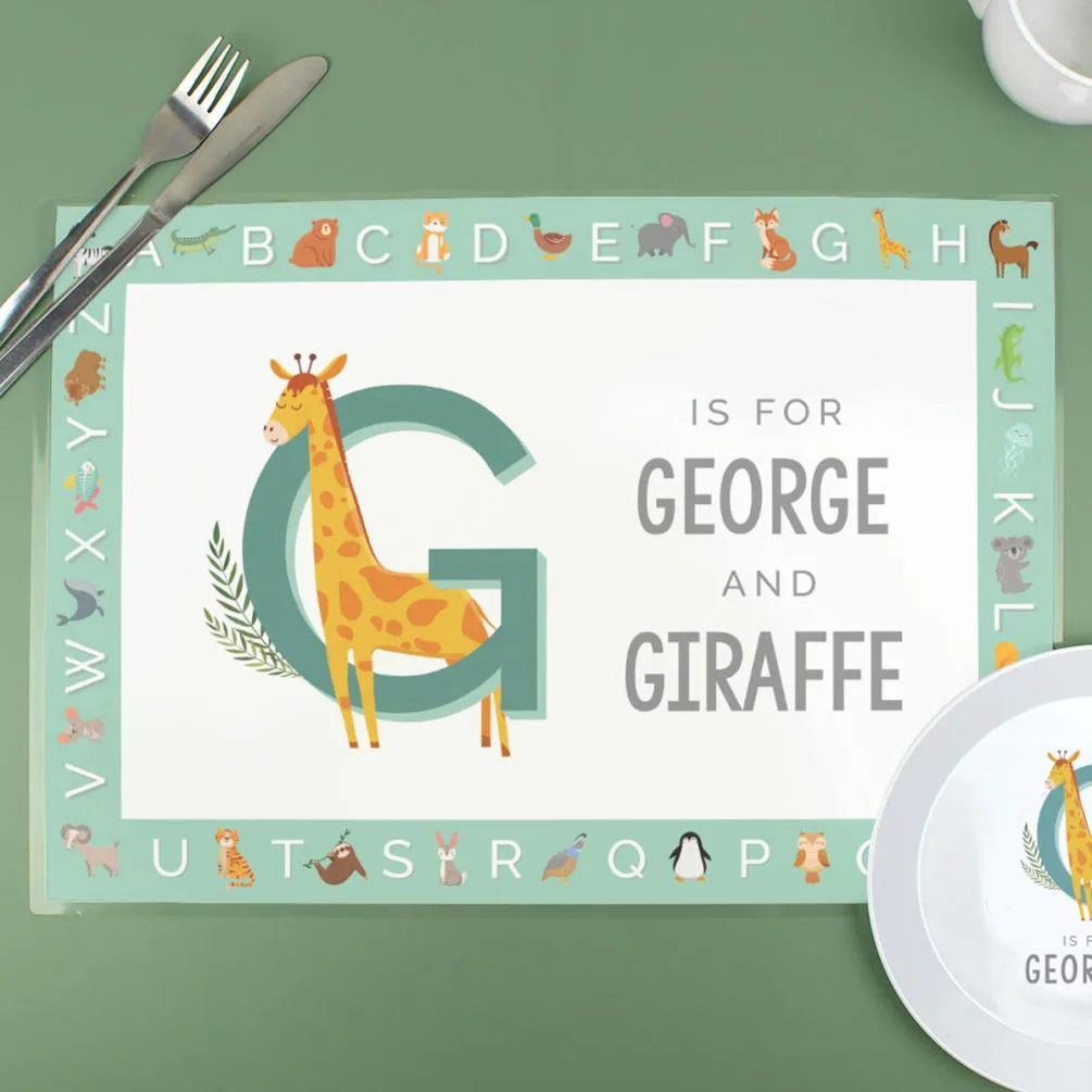 Personalised Animal Alphabet Placemat Extra Image 2
