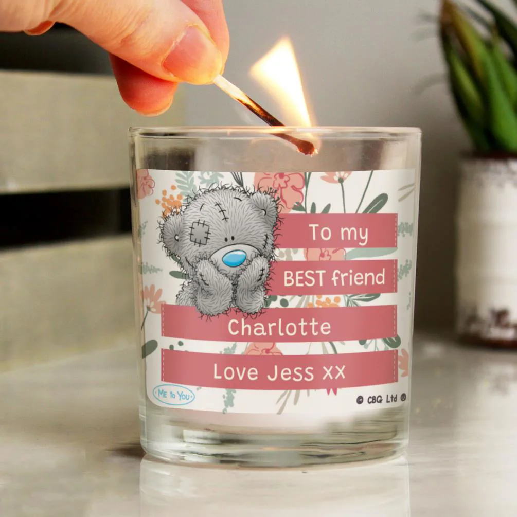 Personalised Me to You Bear Floral Scented Jar Candle Extra Image 2