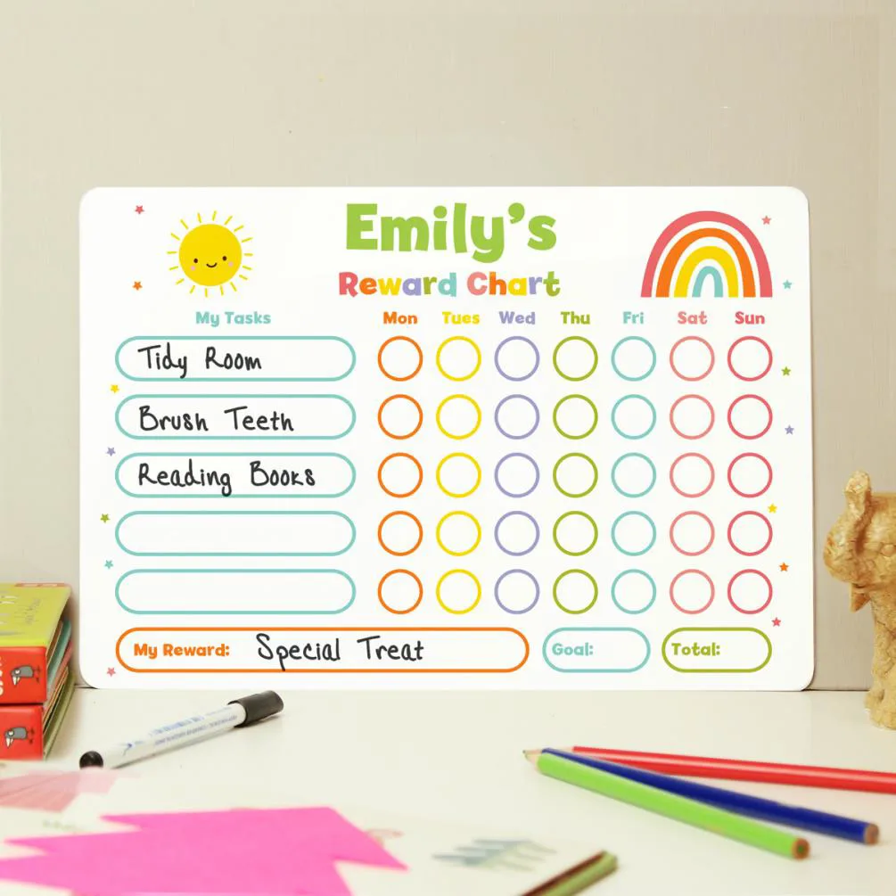 Personalised Rewards Chart & Dry Wipe Pen Extra Image 1