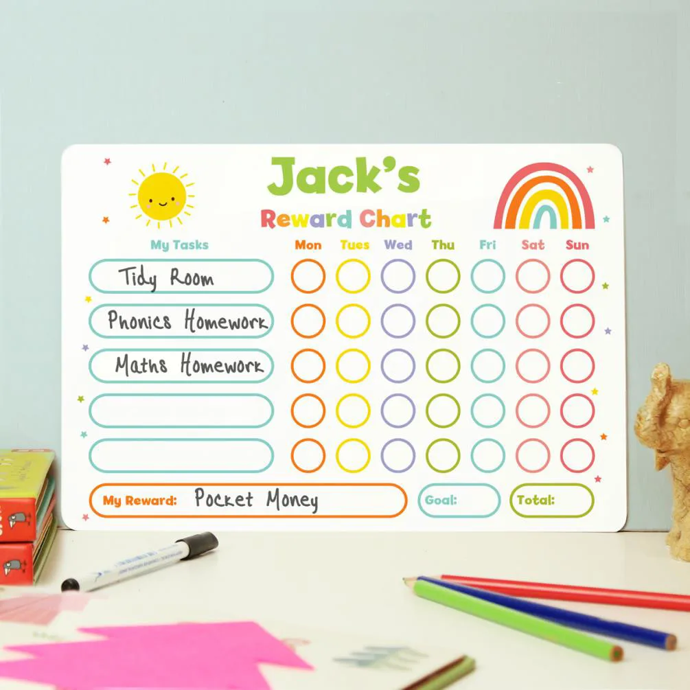 Personalised Rewards Chart & Dry Wipe Pen Extra Image 2