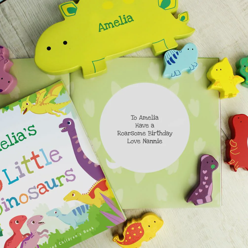 Personalised Dinosaur Book & Stacking Toy Extra Image 3