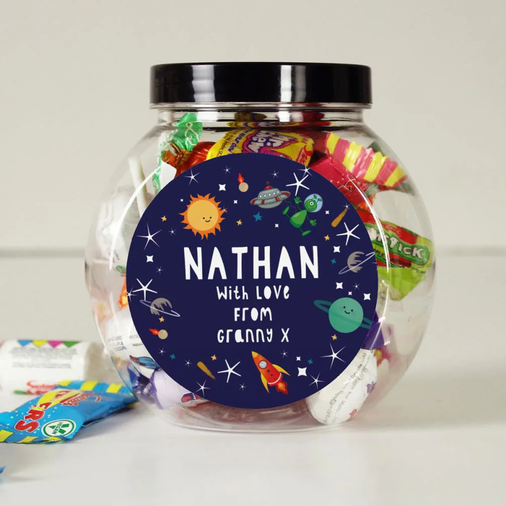 Personalised Space Sweet Jar Extra Image 1