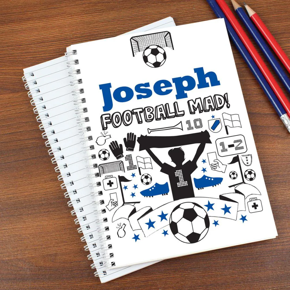 Personalised Football Mad A5 Notebook Extra Image 1