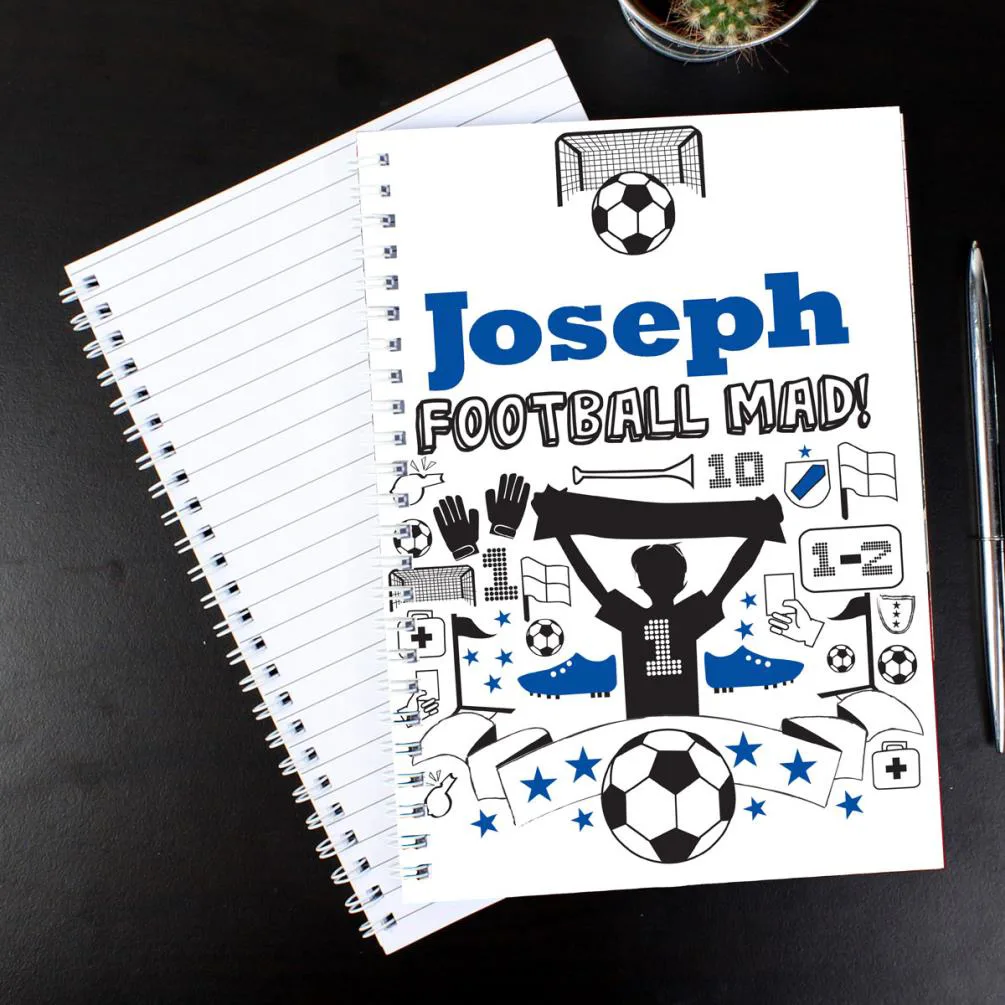 Personalised Football Mad A5 Notebook Extra Image 2