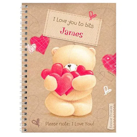 Personalised Forever Friends Love Heart A5 Notebook Extra Image 1