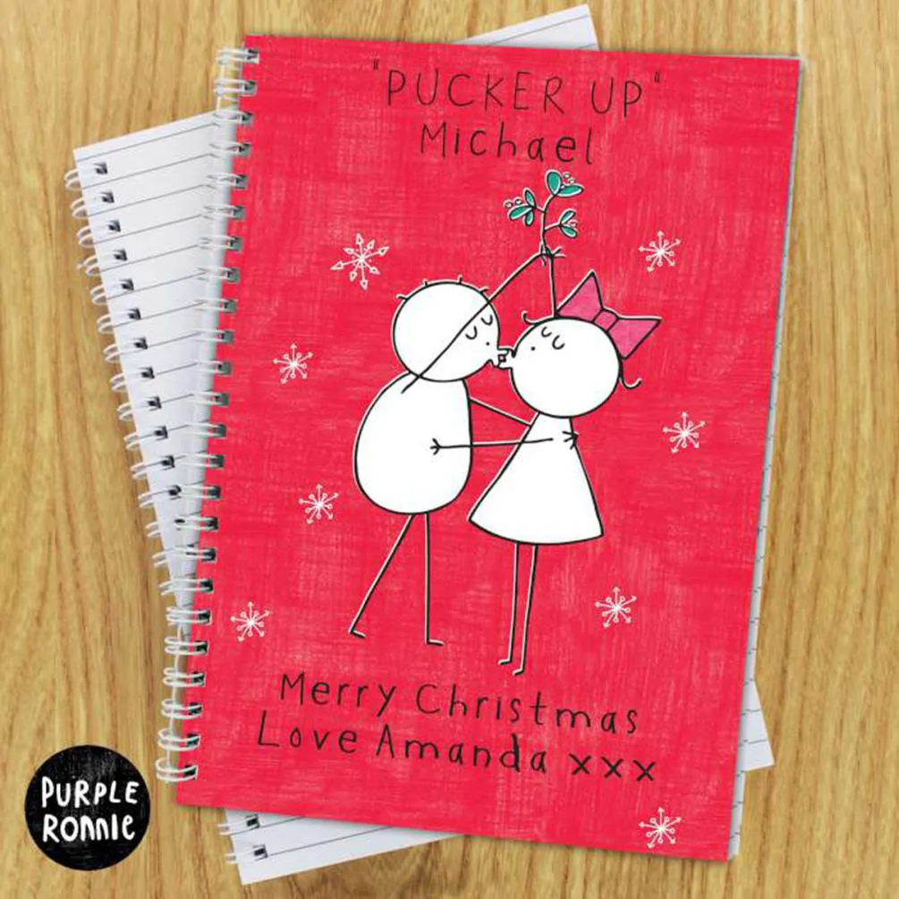 Personalised Purple Ronnie Christmas Couple Notebook Extra Image 2