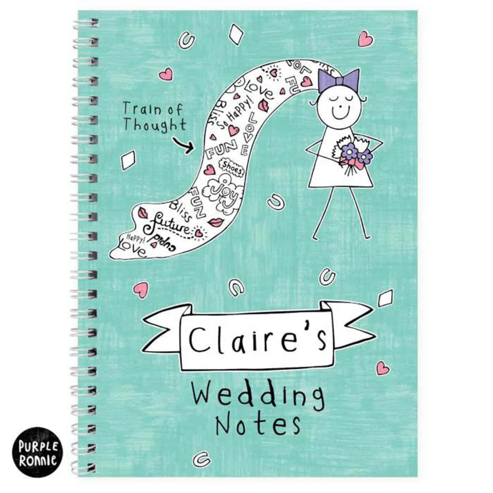 Personalised Purple Ronnie Wedding Bride A5 Notebook Extra Image 1