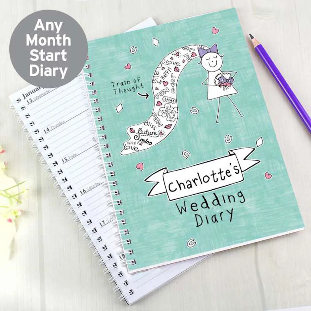 Personalised Purple Ronnie A5 Bride Wedding Diary Extra Image 3