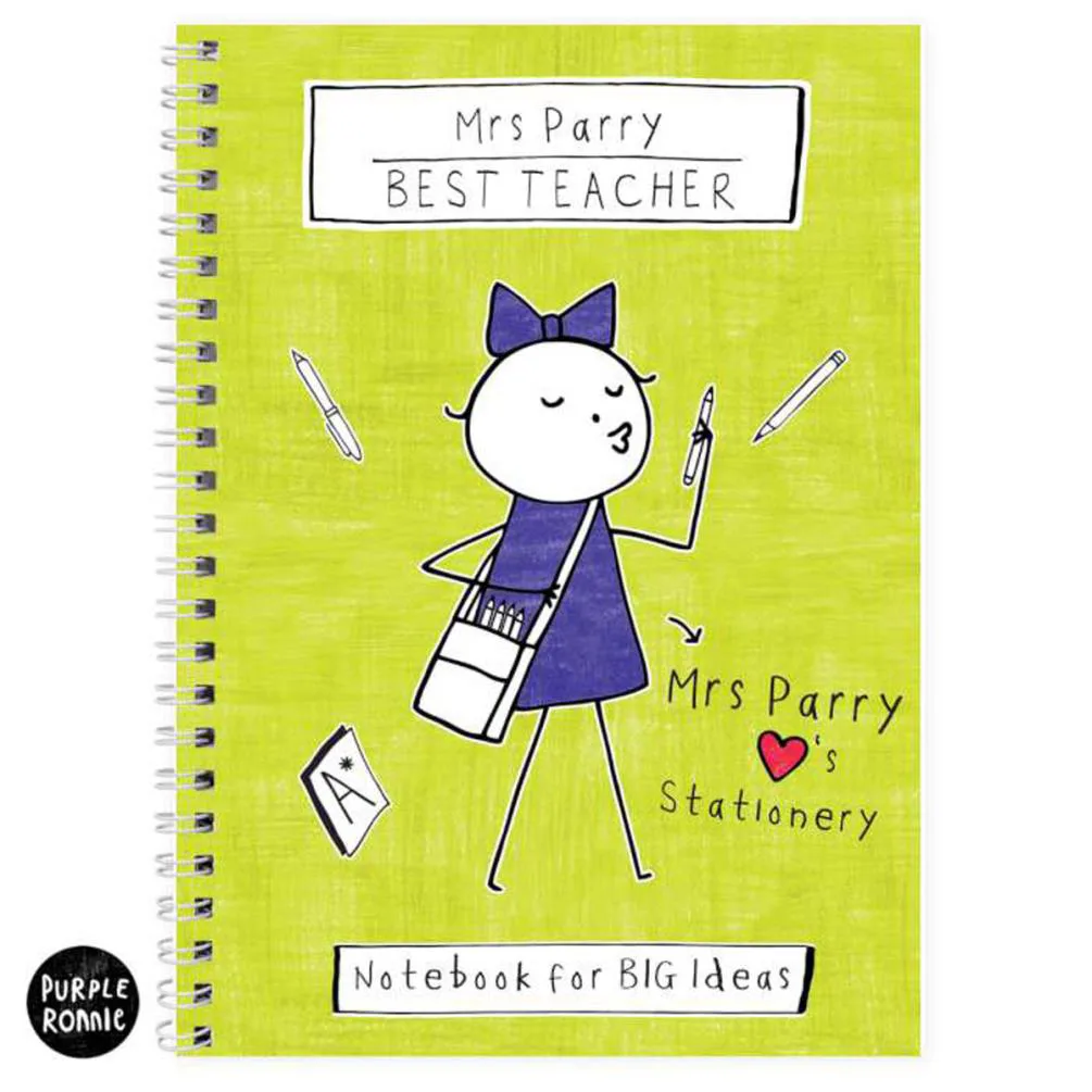 Personalised Purple Ronnie A5 Teacher Notebook Extra Image 1