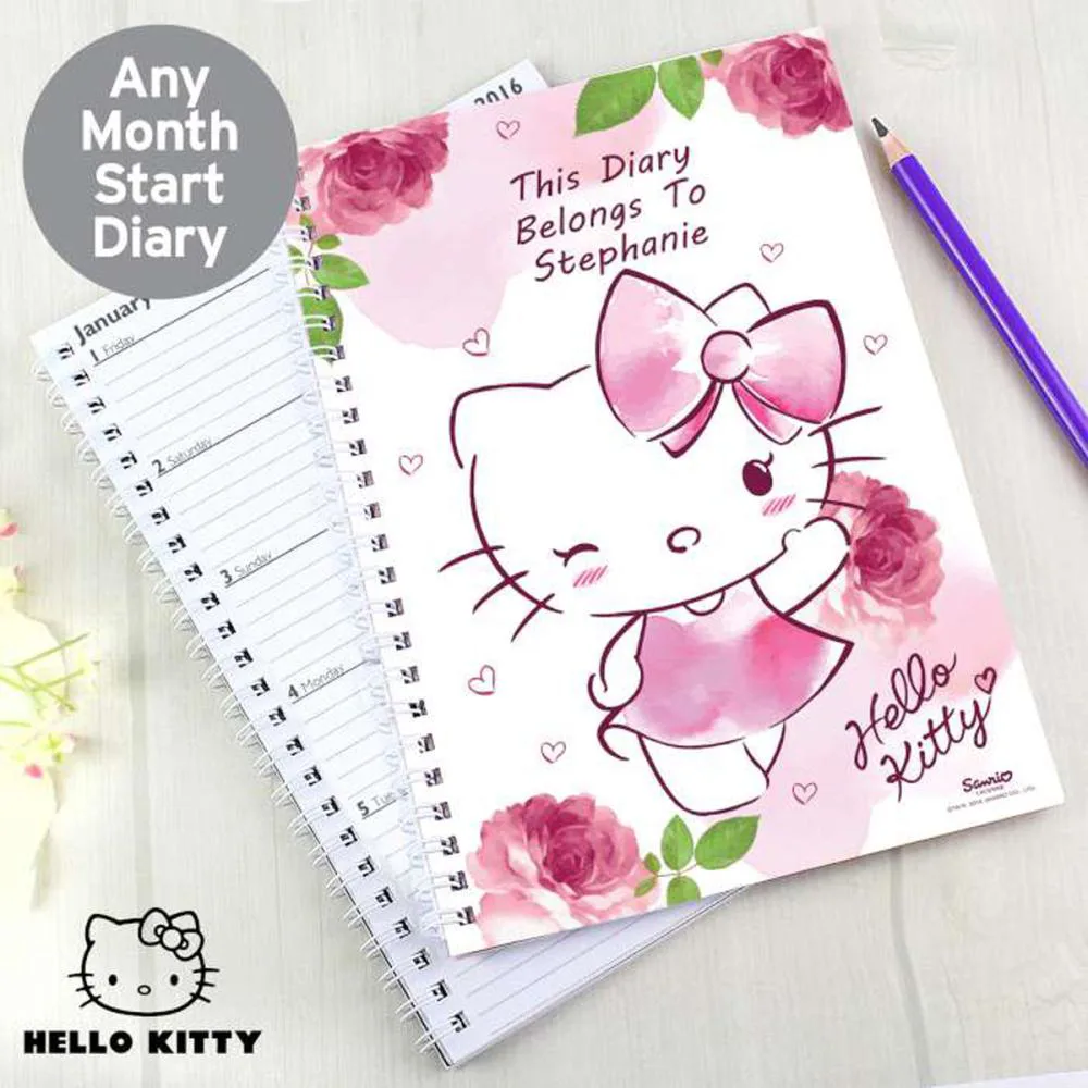Personalised Hello Kitty Pink Blush A5 Diary Extra Image 2