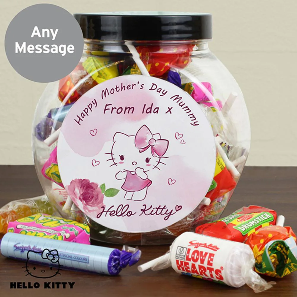 Personalised Hello Kitty Pink Blush 250g Sweets Jar Extra Image 3