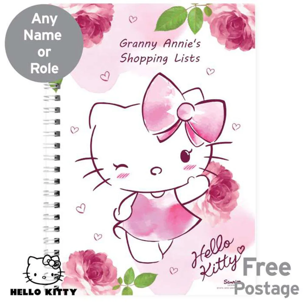 Personalised Hello Kitty Pink Blush A5 Notebook Extra Image 1