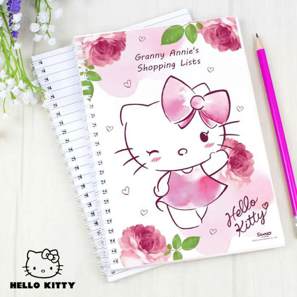 Personalised Hello Kitty Pink Blush A5 Notebook Extra Image 2