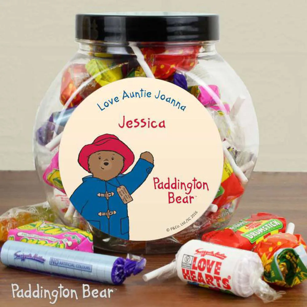Personalised Paddington Bear 250g Sweet Jar Extra Image 1