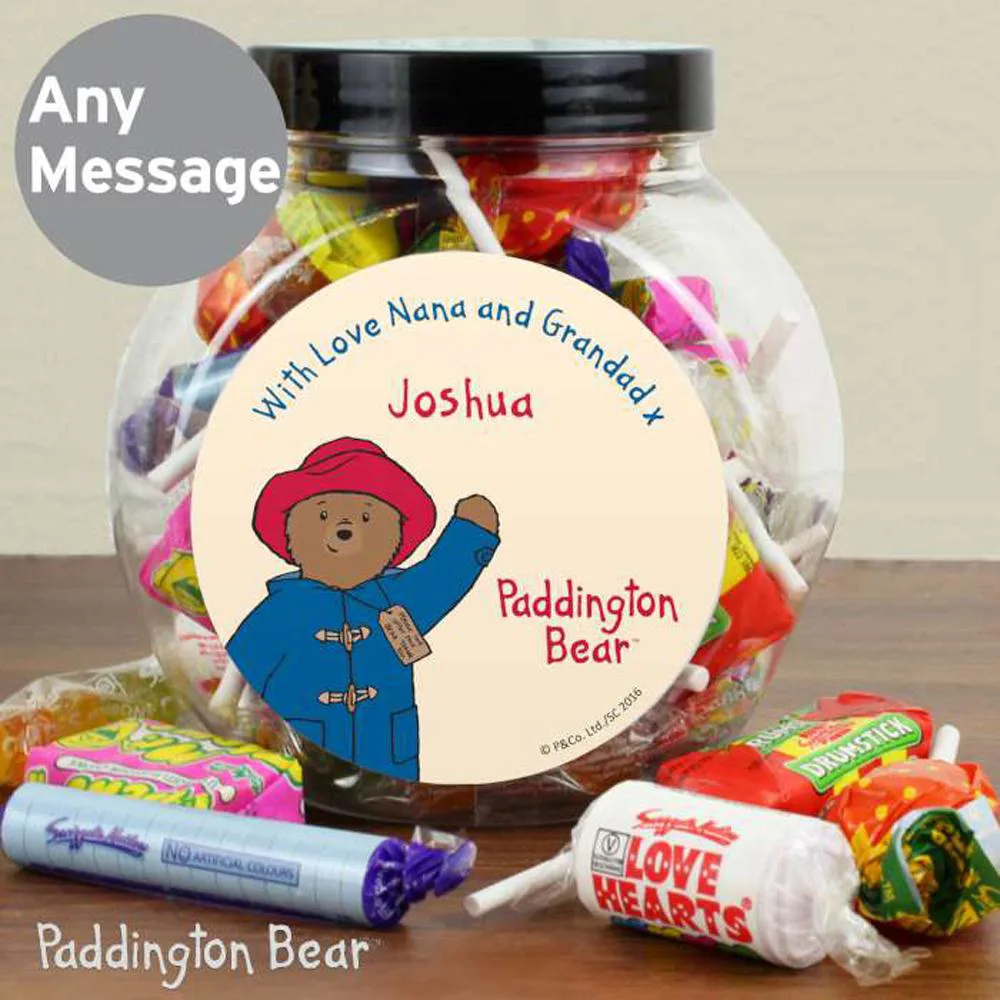 Personalised Paddington Bear 250g Sweet Jar Extra Image 2