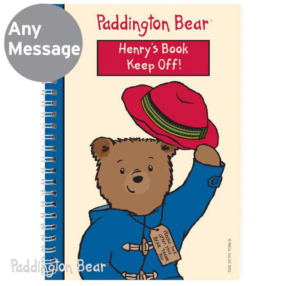 Personalised A5 Paddington Bear Notebook Extra Image 2