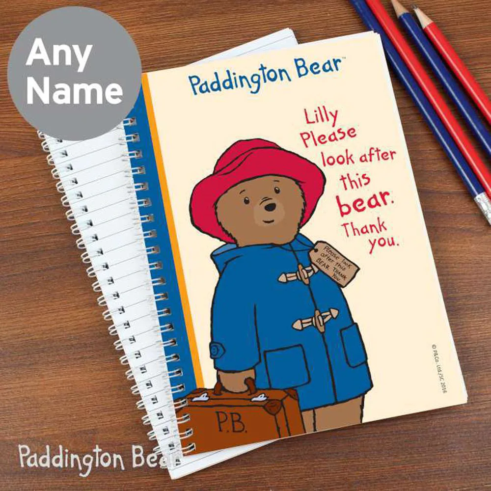 Personalised A5 Paddington Bear Look After Me Notebook Extra Image 3