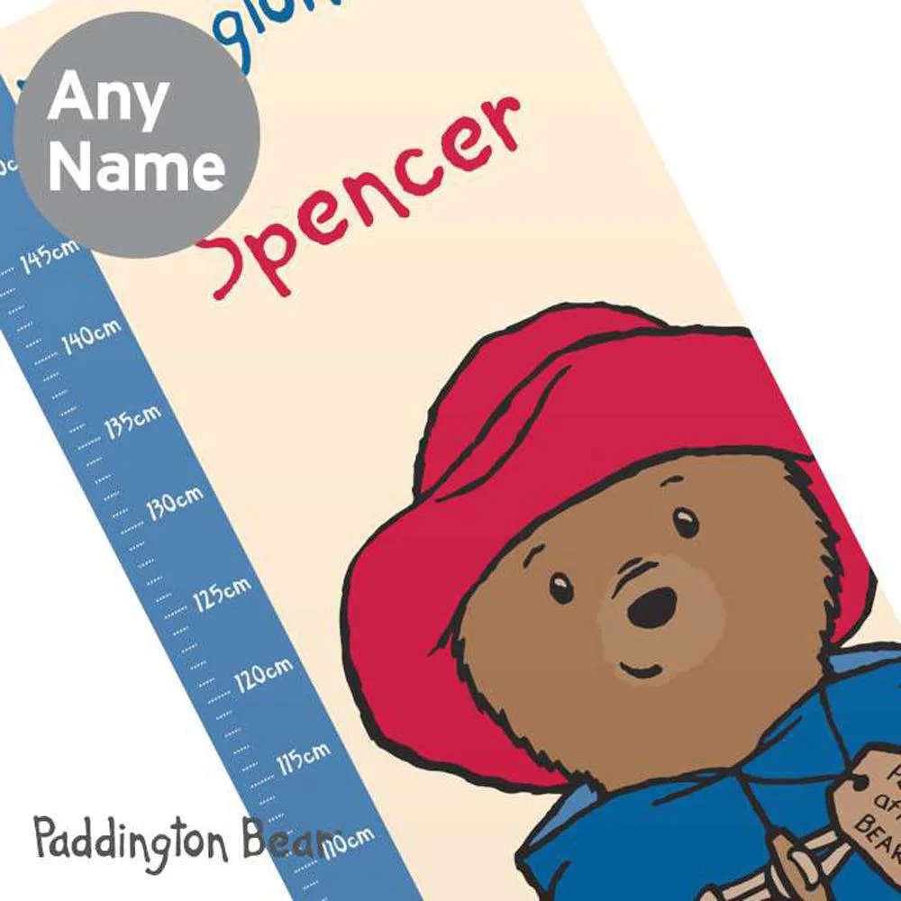 Personalised Paddington Bear Vinyl Height Chart Extra Image 1