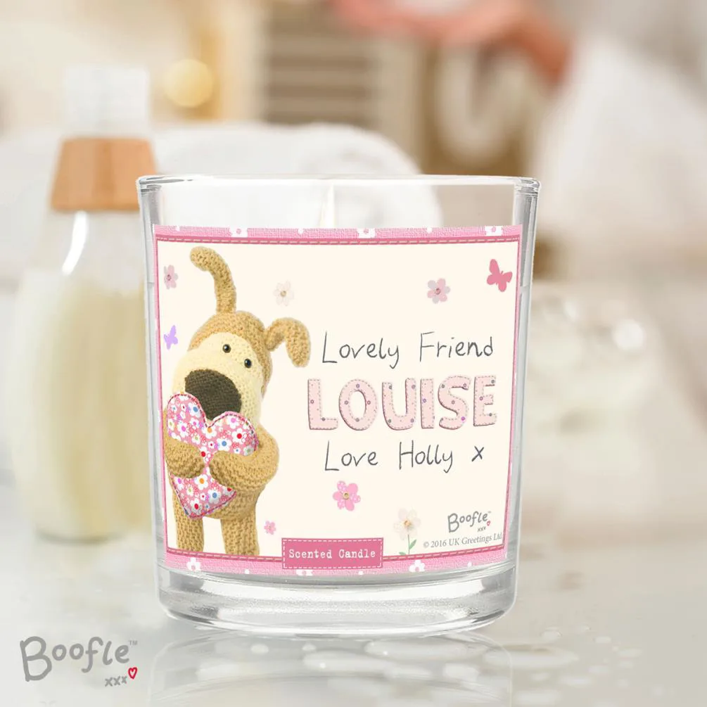 Personalised Boofle Flowers Scented Jar Candle Extra Image 1