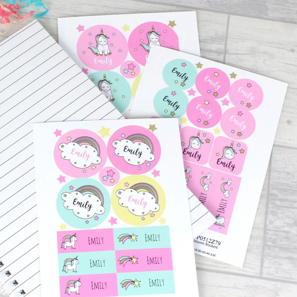 Personalised Baby Unicorn Sticker Set Extra Image 3