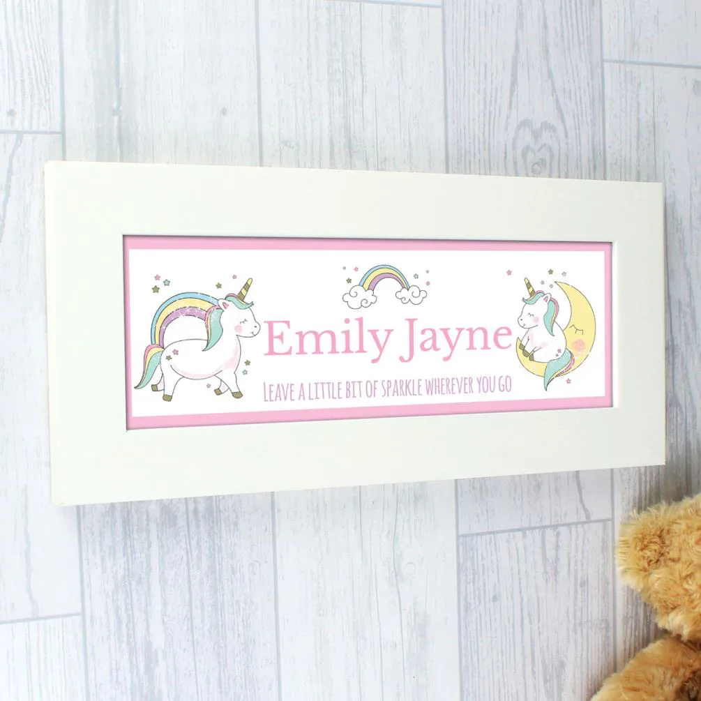 Personalised Baby Unicorn Name Frame Extra Image 2