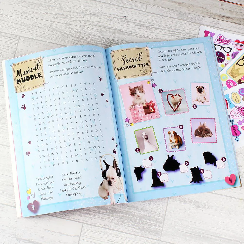Personalised Rachael Hale Adorable Animals Activity Book with Stickers Extra Image 1