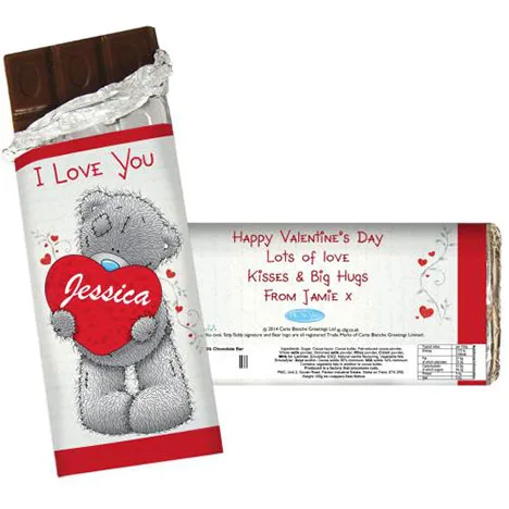 Personalised Me to You Bear Love Heart 100g Chocolate Bar Extra Image 1