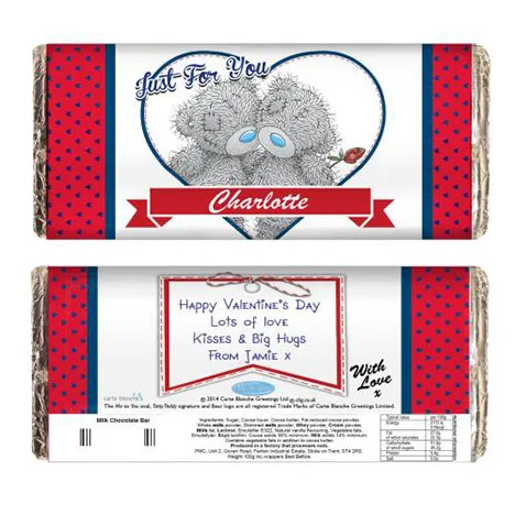 Personalised Me to You Love Heart Couple 100g Chocolate Bar Extra Image 1