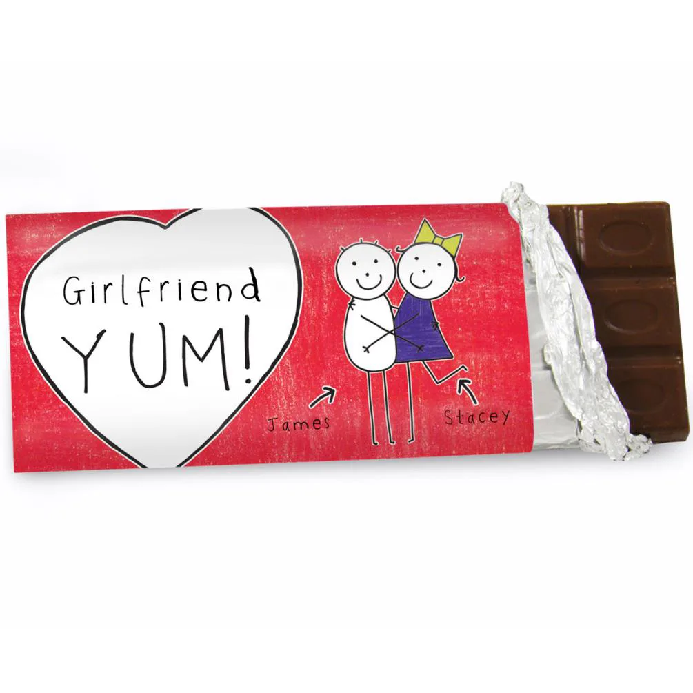 Personalised Purple Ronnie Couple 100g Chocolate Bar Extra Image 1