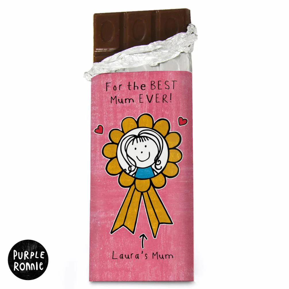 Personalised Purple Ronnie For Her 100g Chocolate Bar Extra Image 1