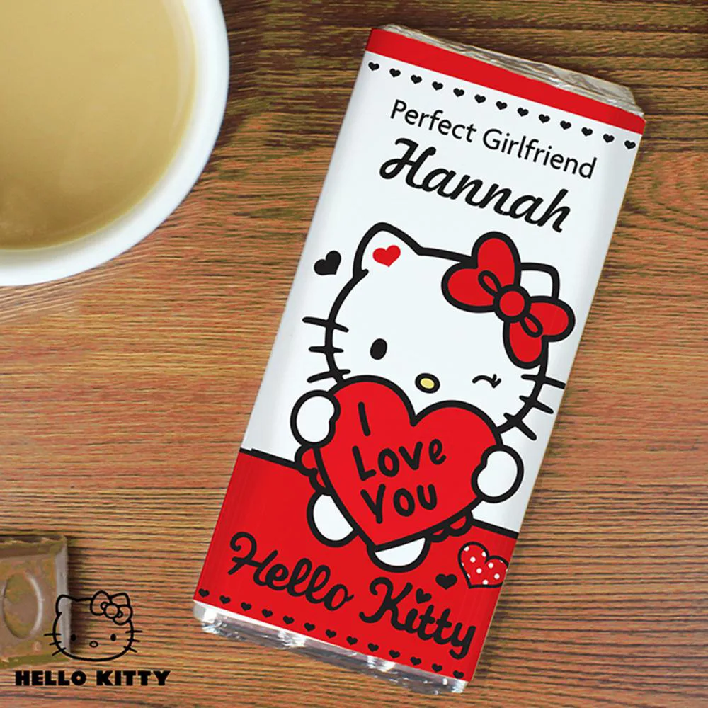Personalised Hello Kitty I Love You 100g Chocolate Bar Extra Image 2