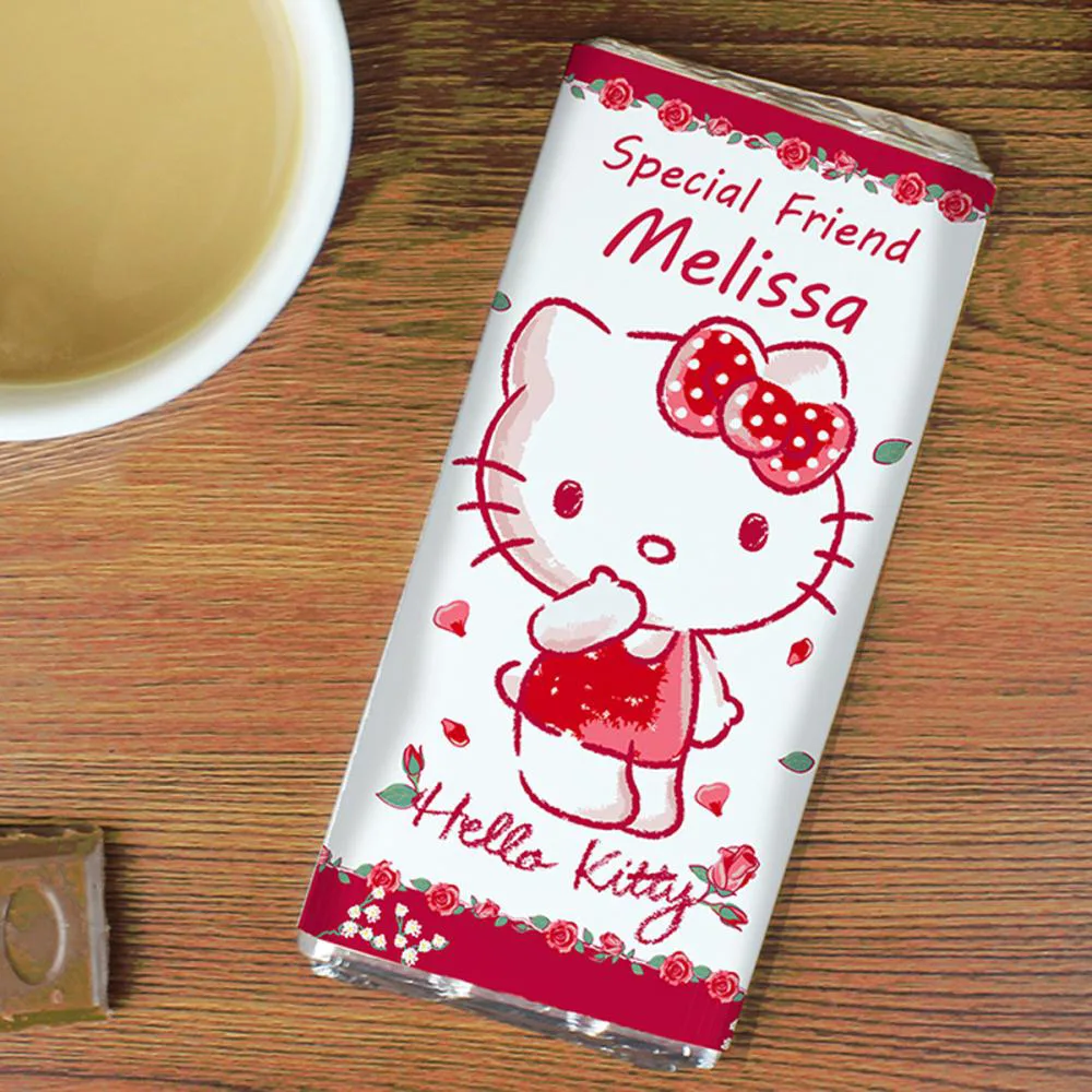 Personalised Hello Kitty Cherry Bloom 100g Milk Chocolate Bar Extra Image 3