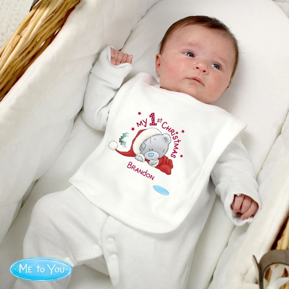 Personalised Tiny Tatty Teddy My 1st Christmas Bib Extra Image 2