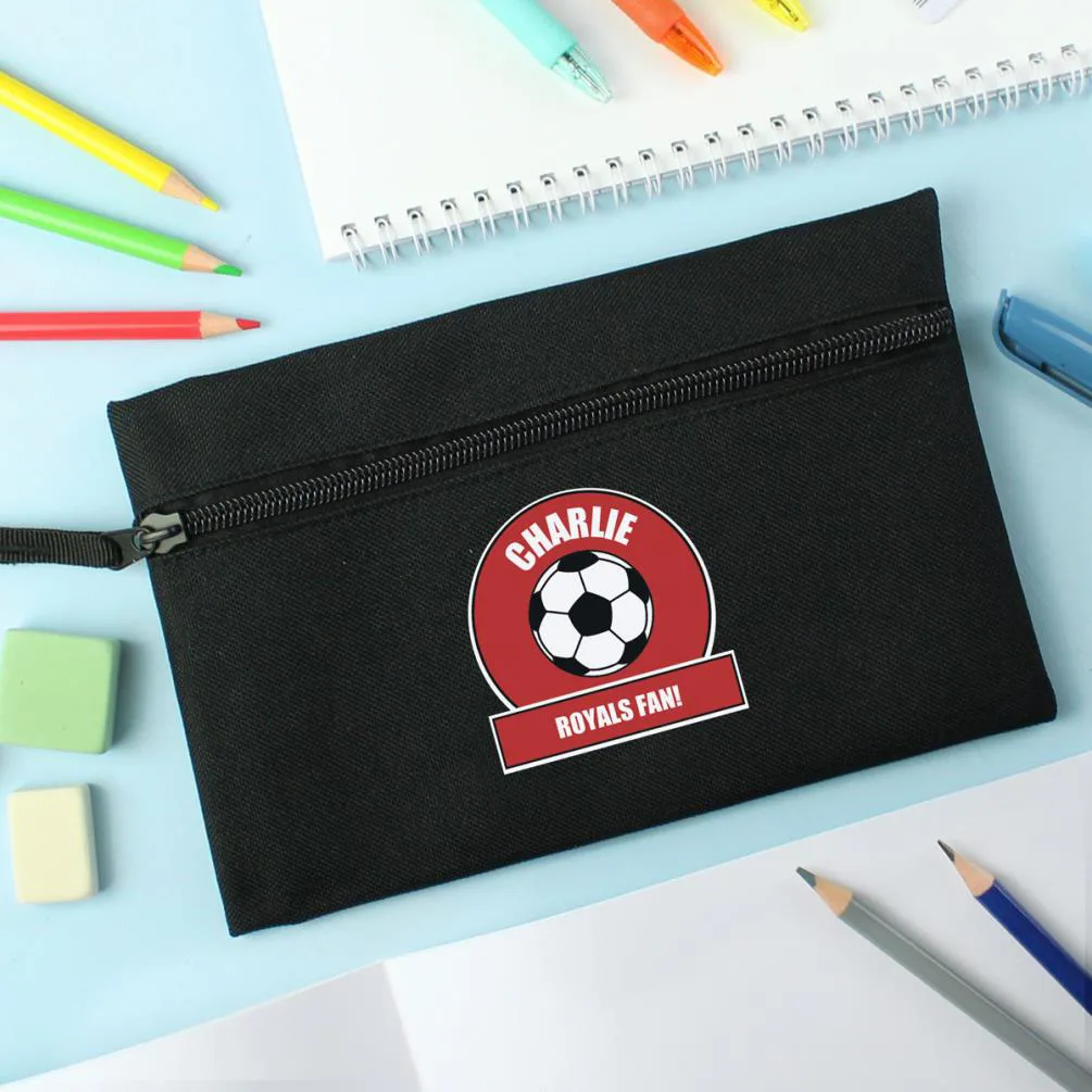 Personalised Red Football Fan Pencil Case Extra Image 1
