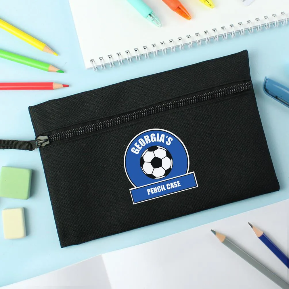 Personalised Dark Blue Football Fan Pencil Case Extra Image 1