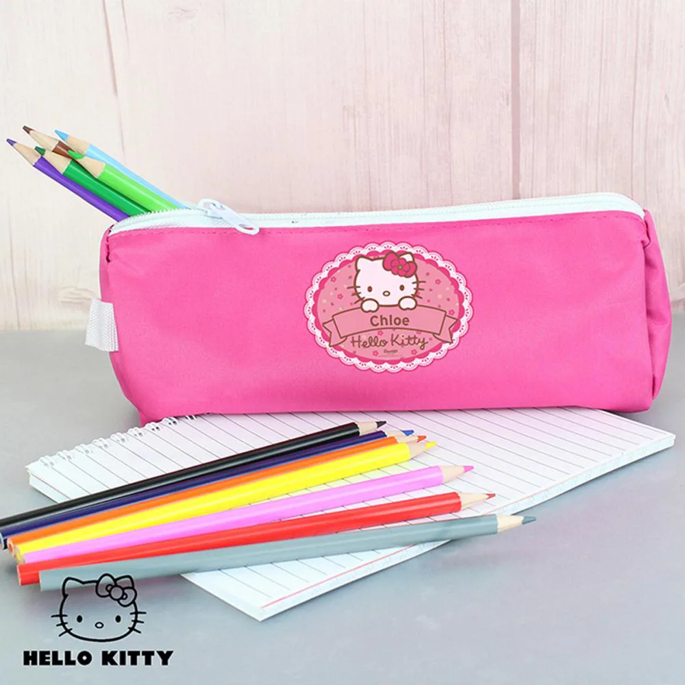 Personalised Hello Kitty Floral Pencil Case Extra Image 1