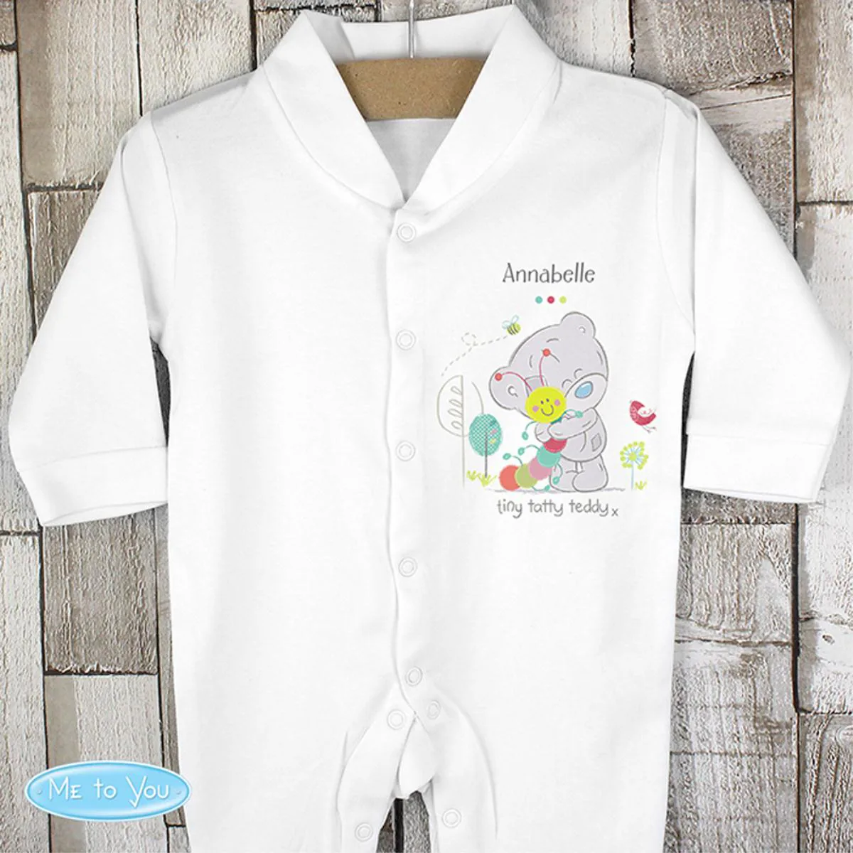 Personalised Tiny Tatty Teddy Cuddle Bug Baby Grow 0-3 mths Extra Image 2