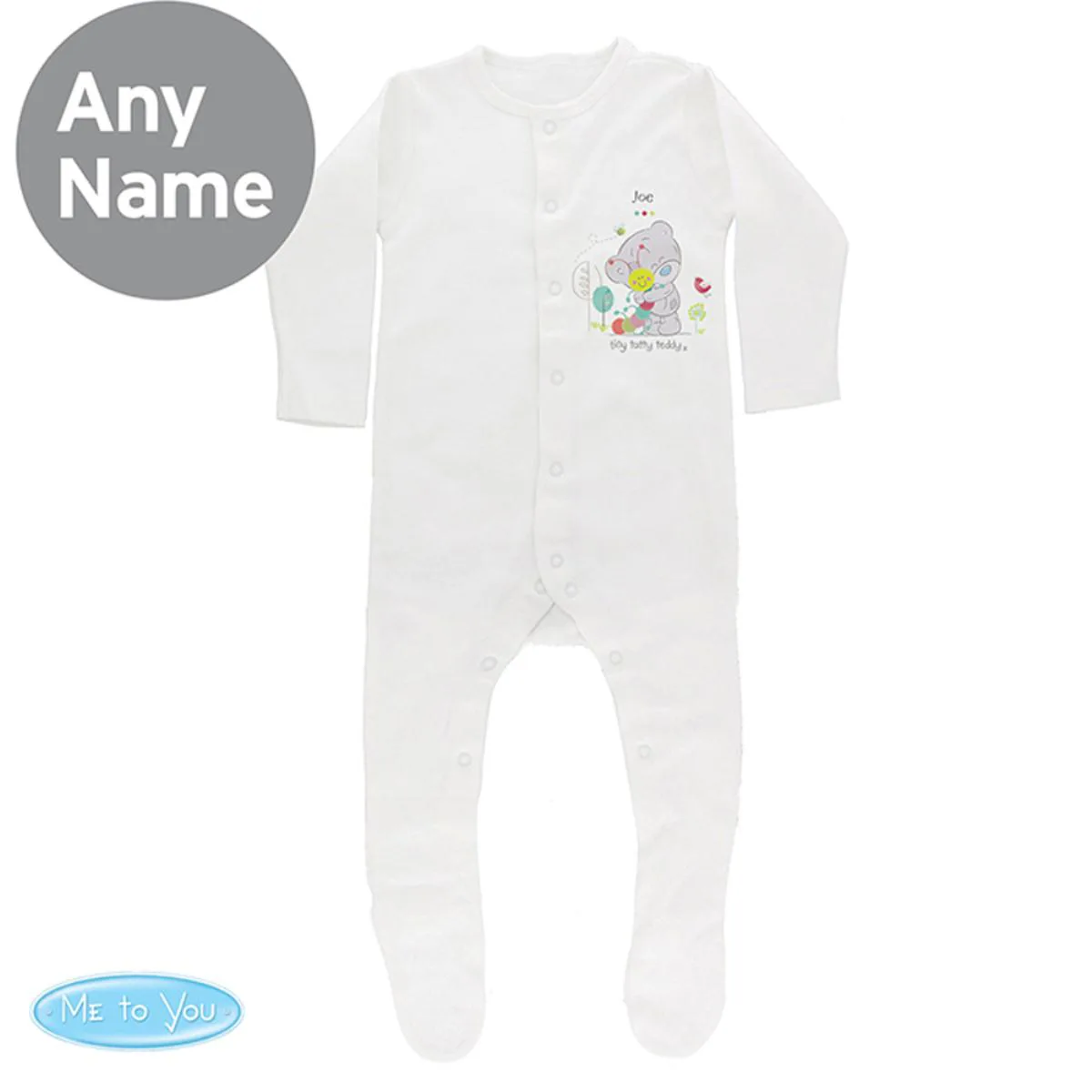 Personalised Tiny Tatty Teddy Cuddle Bug Baby Grow 12-18 mths Extra Image 1