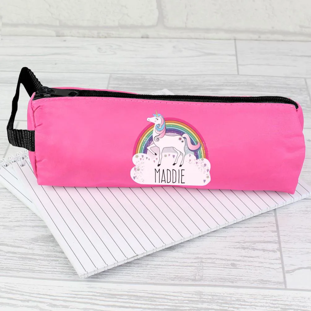 Personalised Unicorn Pink Pencil Case Extra Image 1