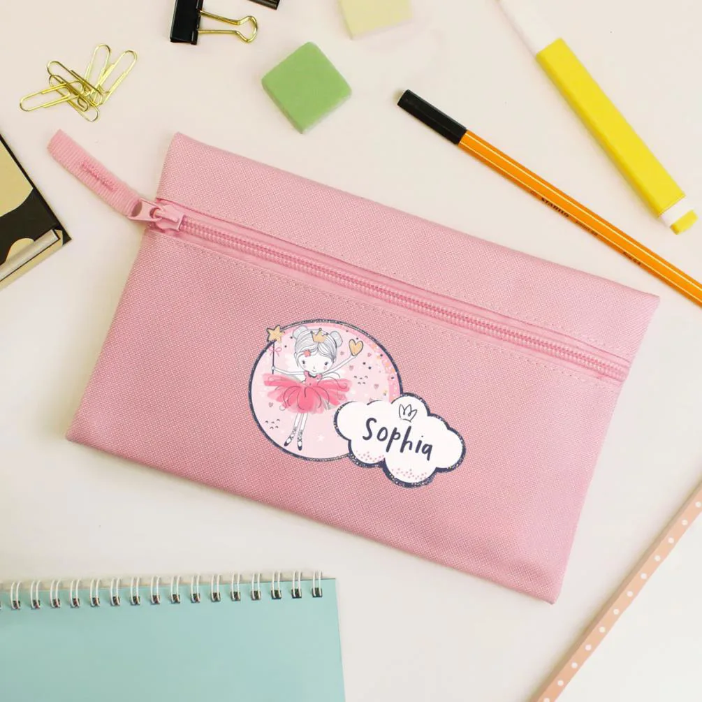 Personalised Fairy Princess Pink Pencil Case Extra Image 1