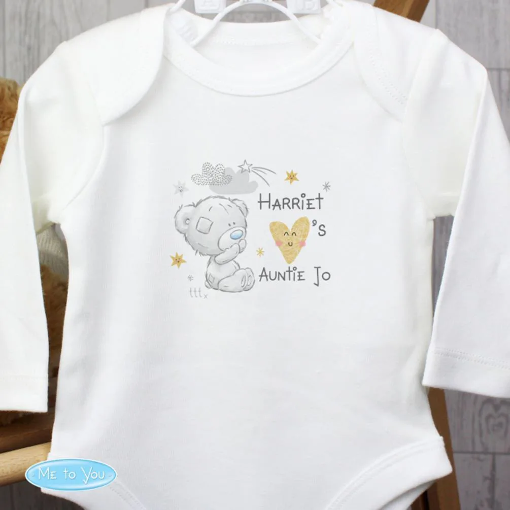 Personalised Tiny Tatty Teddy I Heart Long Sleeved Baby Vest Extra Image 3