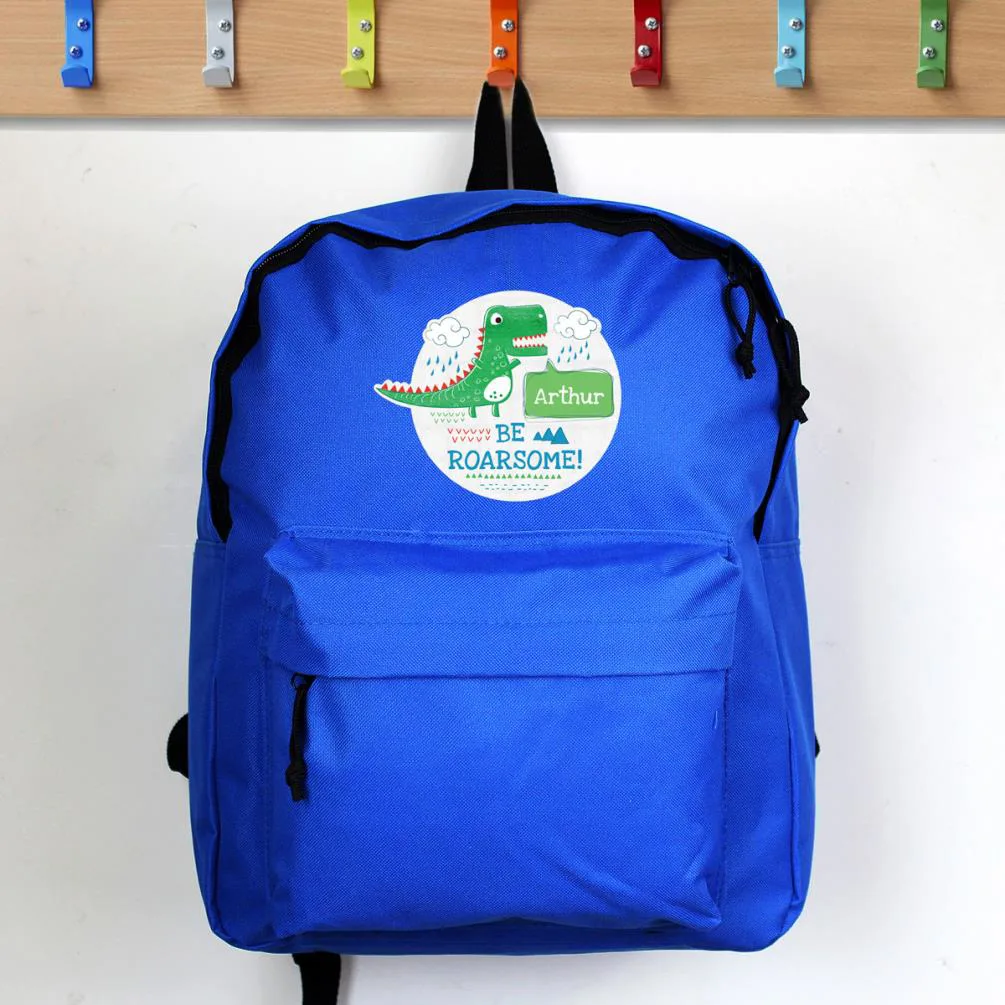 Personalised Be Roarsome Dinosaur Backpack Extra Image 1