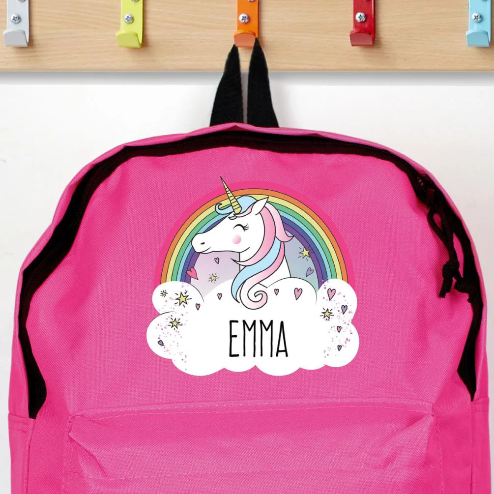 Personalised Unicorn Pink Backpack Extra Image 2