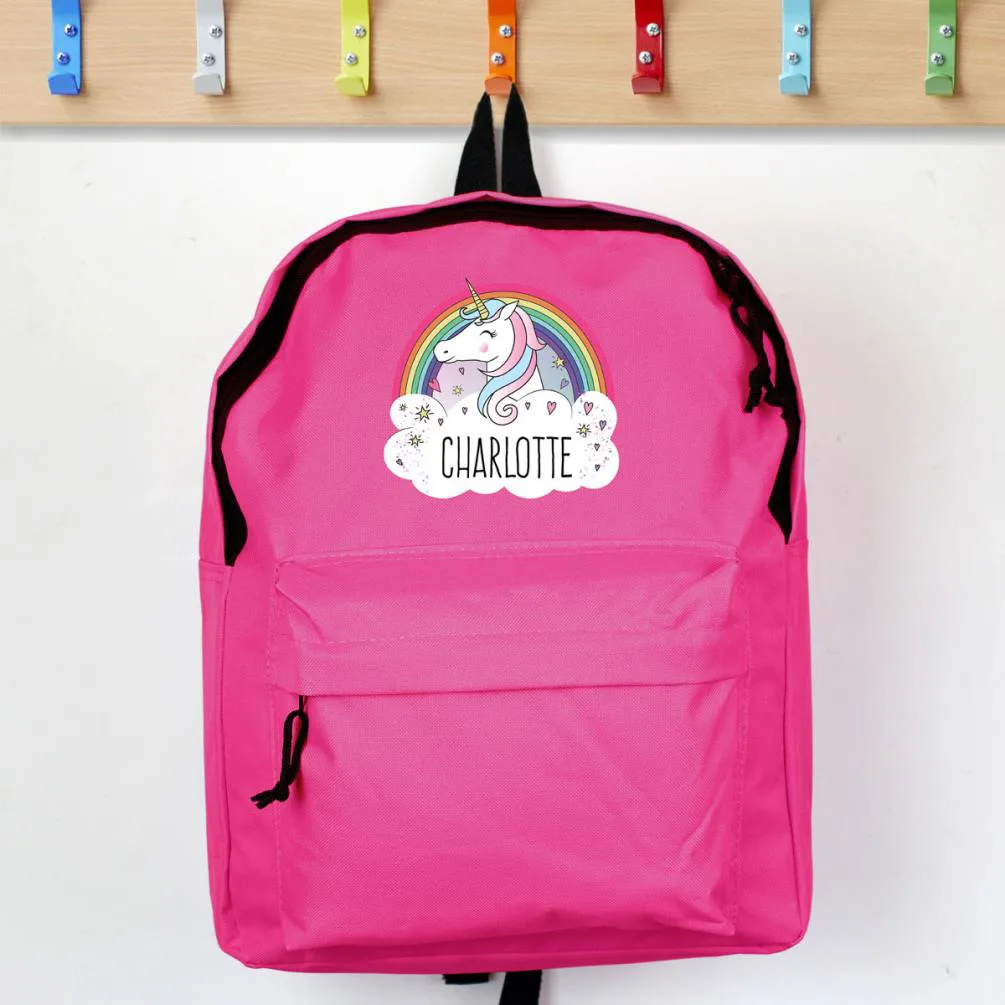 Personalised Unicorn Pink Backpack Extra Image 3