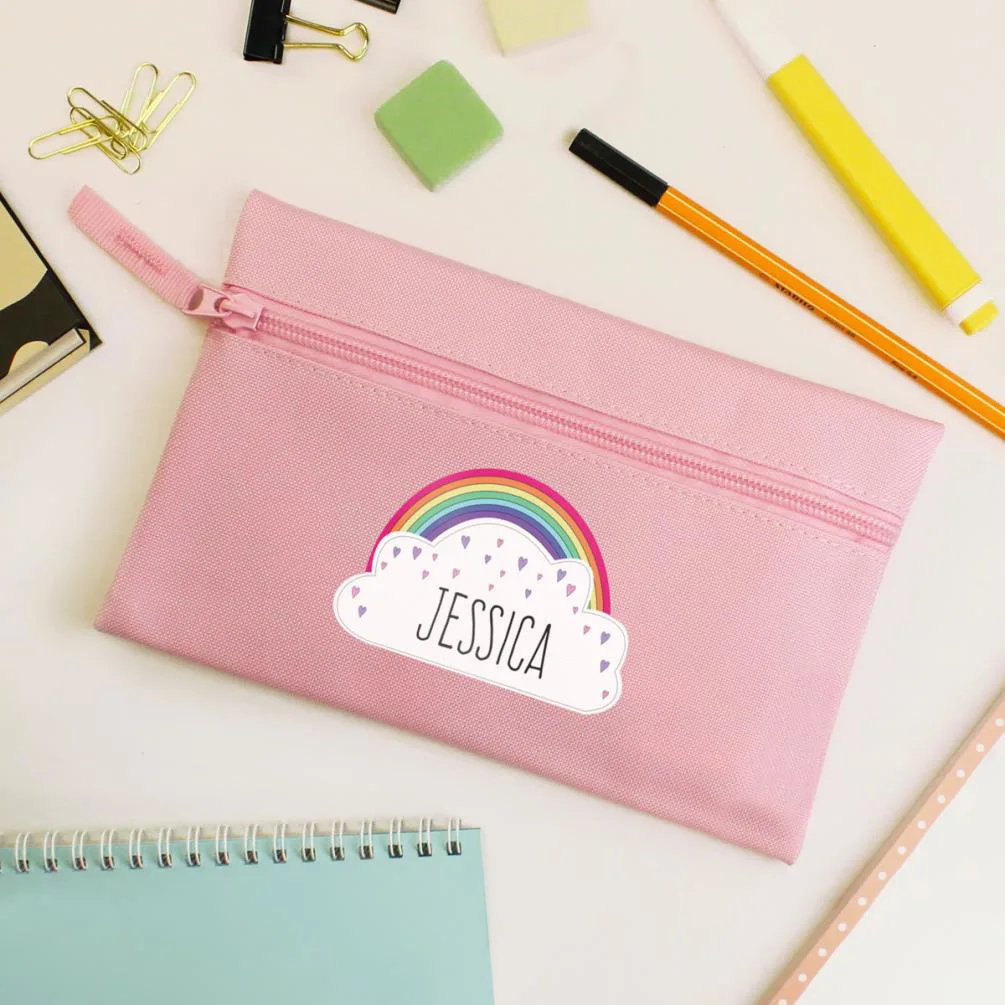Personalised Rainbow Pink Pencil Case Extra Image 1