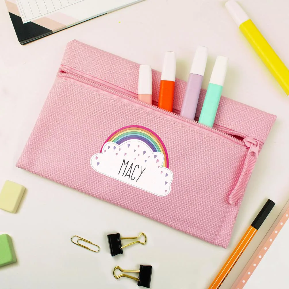 Personalised Rainbow Pink Pencil Case Extra Image 2