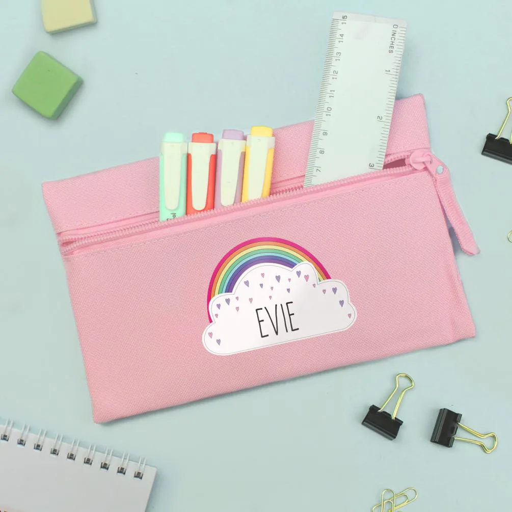 Personalised Rainbow Pink Pencil Case Extra Image 3