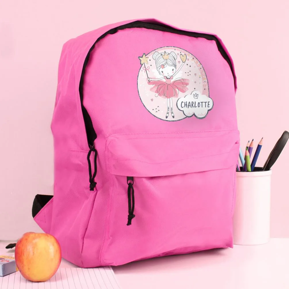 Personalised Pink Fairy Backpack Extra Image 1